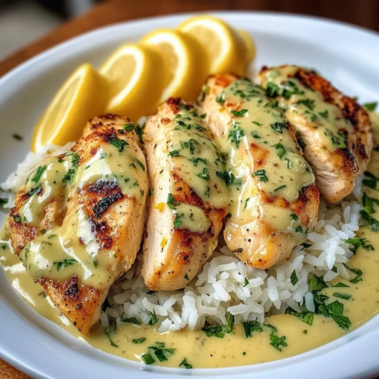 Creamy Lemon Garlic Chicken with Herb Rice