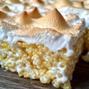 Lemon Meringue Rice Krispies Treats