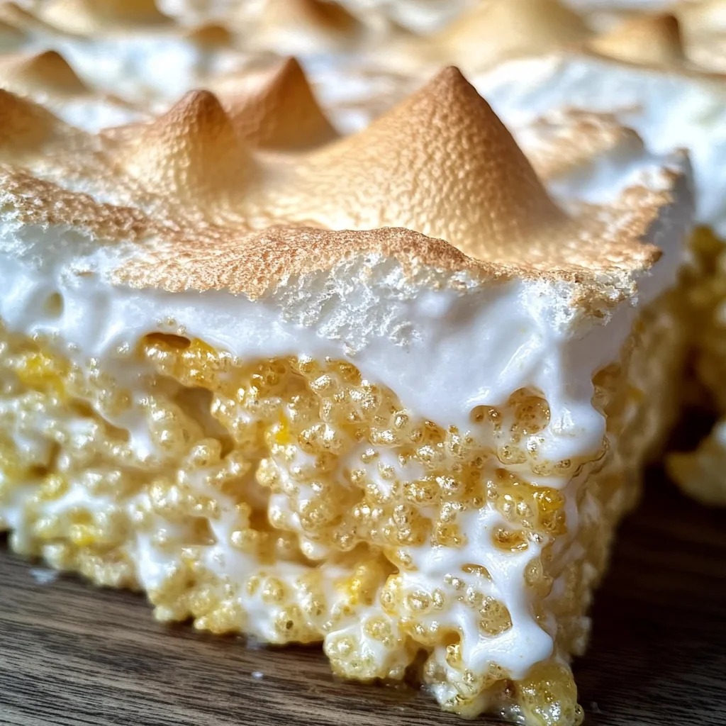 Lemon Meringue Rice Krispies Treats