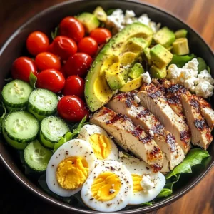 Mediterranean Chicken & Egg Salad Bowl with Avocado & Feta