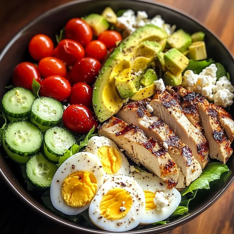 Mediterranean Chicken & Egg Salad Bowl with Avocado & Feta