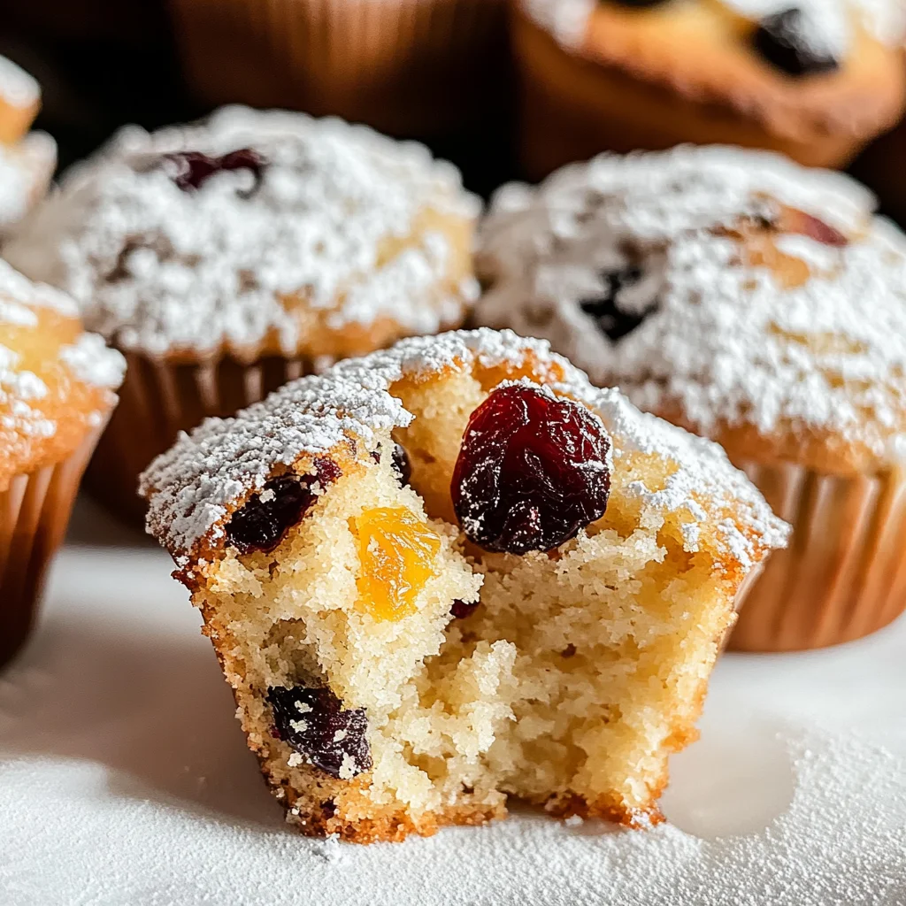 Moist Christmas Stollen Muffins