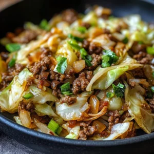 Mongolian-Style Ground Beef Stir-Fry with Crispy Cabbage