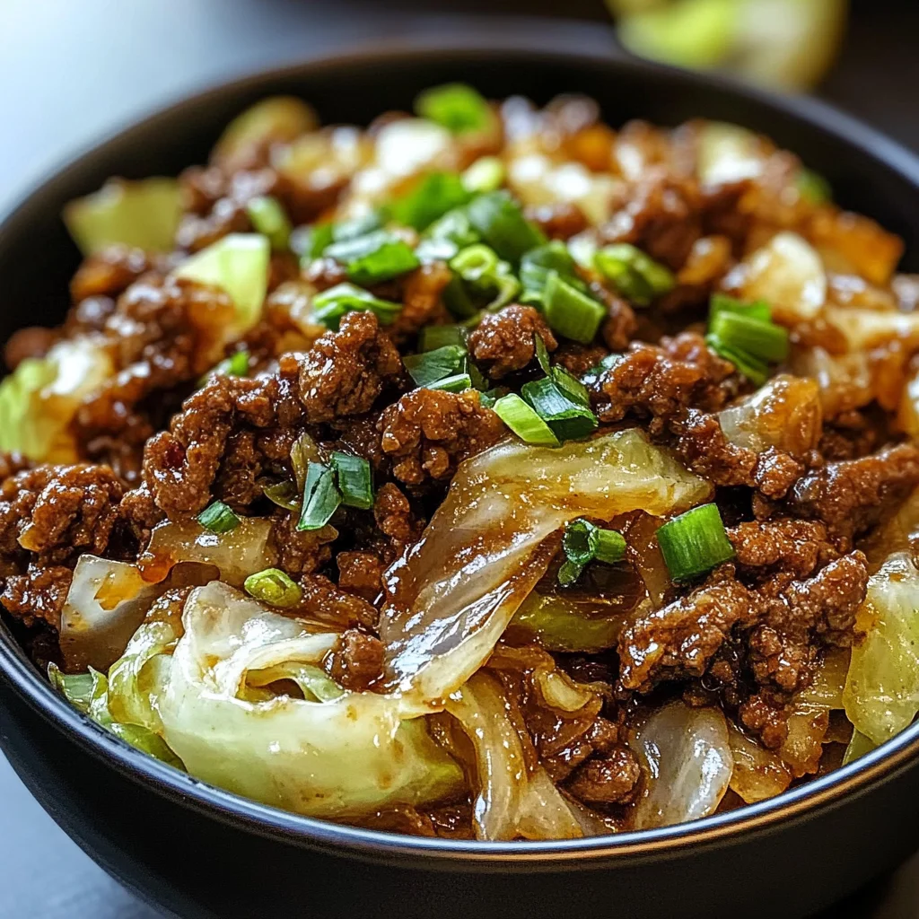 Mongolian Beef and Cabbage Bowl