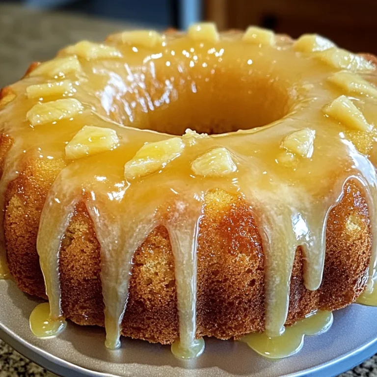 Pineapple Cream Cheese Pound Cake with Pineapple Glaze