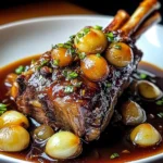 Red Wine Lamb Shanks with Garlic & Onions