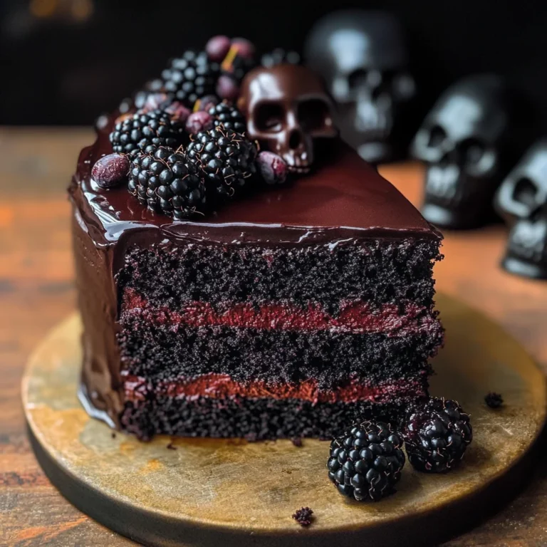 Spooky Black Velvet Halloween Cake