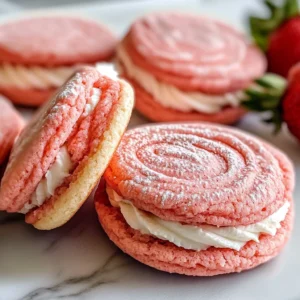Strawberry Sandwich Cookies