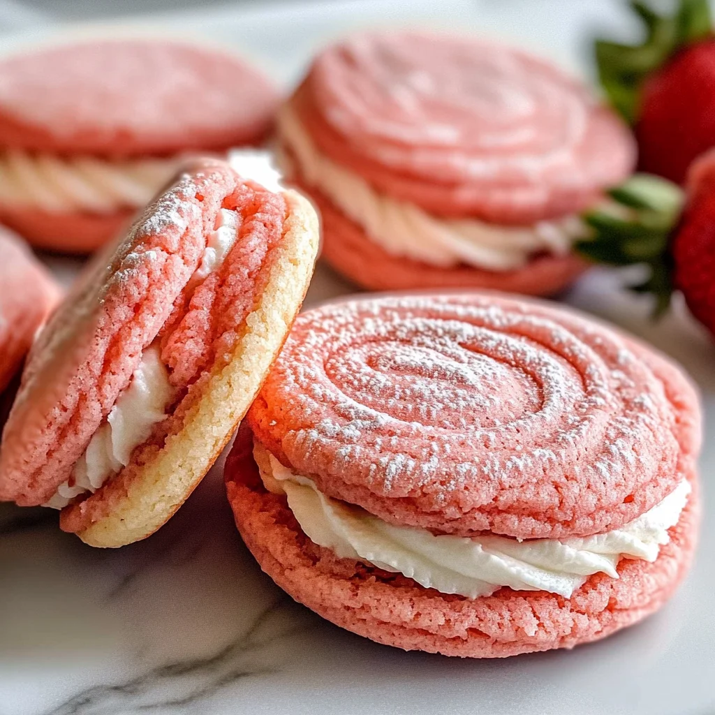 Strawberry Sandwich Cookies