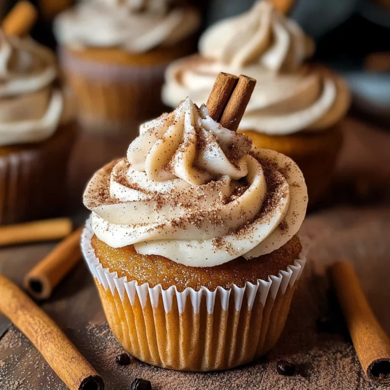 Vanilla Chai Pumpkin Latte Cupcakes with Cinnamon Brown Sugar Frosting