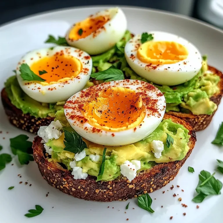 Avocado Cottage Toasts with Soft-Boiled Eggs & Paprika