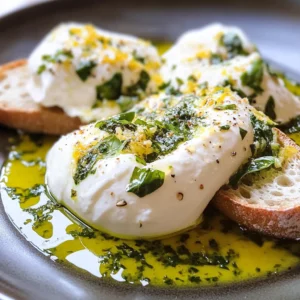 Basil + Lemon Burrata with Ciabatta Toasts
