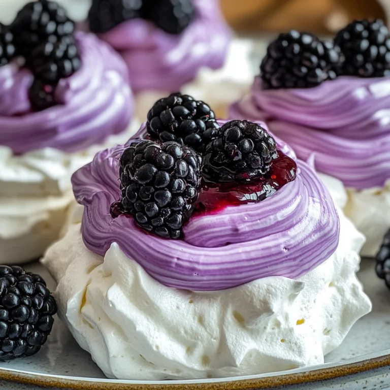 Blackberry Pavlovas