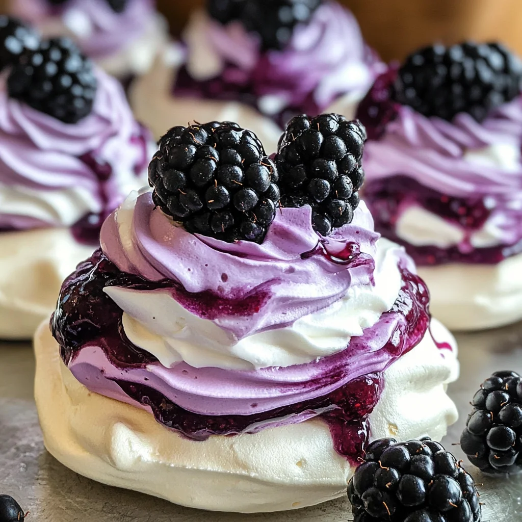 Blackberry Pavlovas