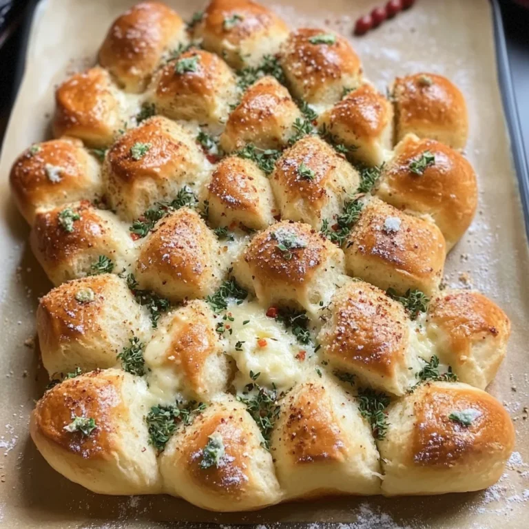 Cheesy Pull-Apart Christmas Tree Bread