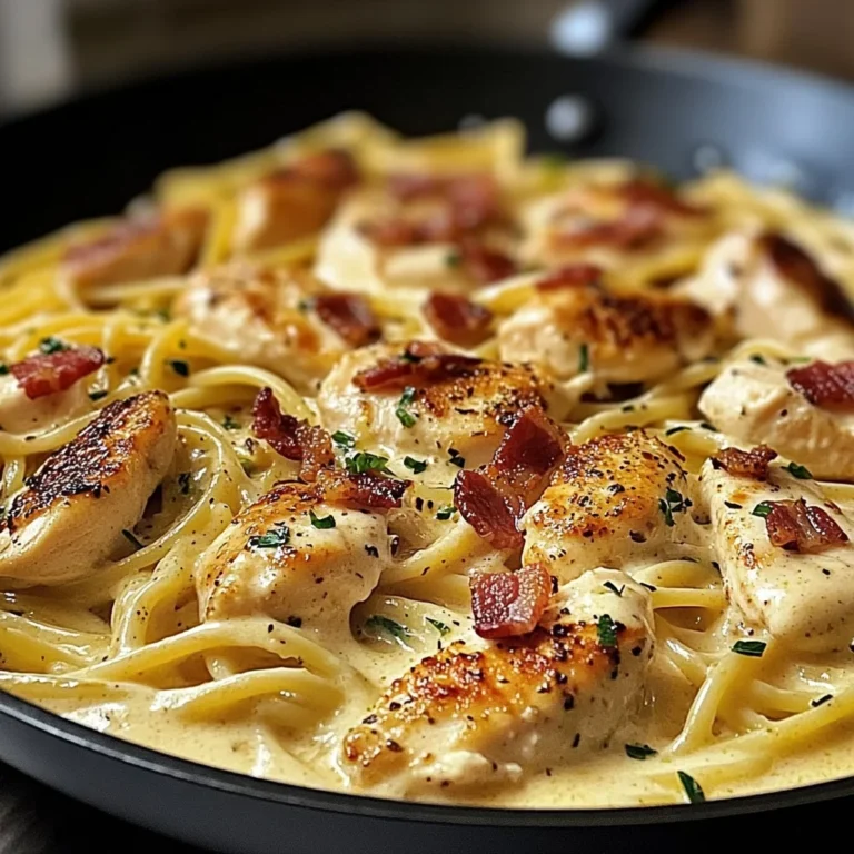 Creamy Chicken Carbonara Skillet