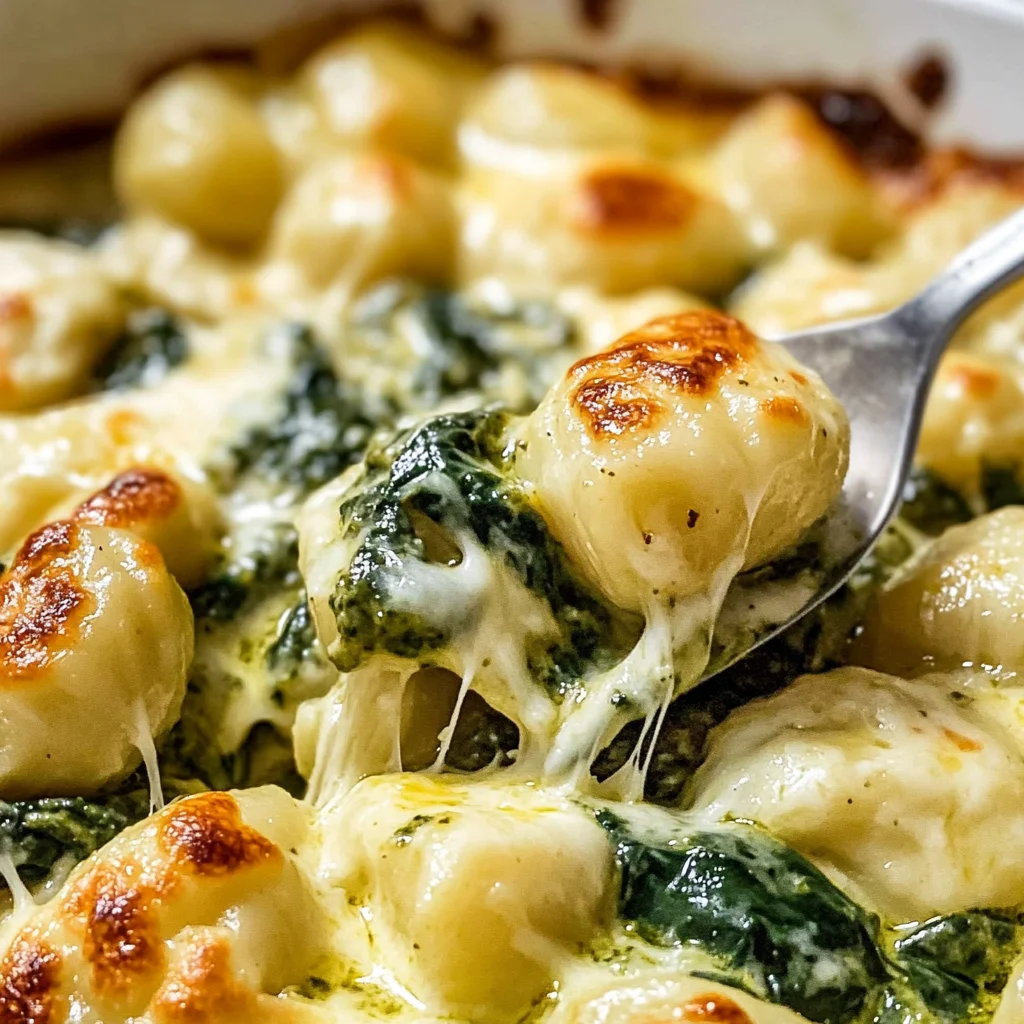 Creamy Pesto Gnocchi with Spinach and Artichokes