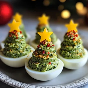 Deviled Egg Christmas Trees