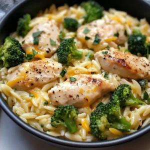 Easy Chicken and Broccoli Orzo