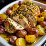 Garlic Herb Roasted Chicken Breast with Baby Potatoes