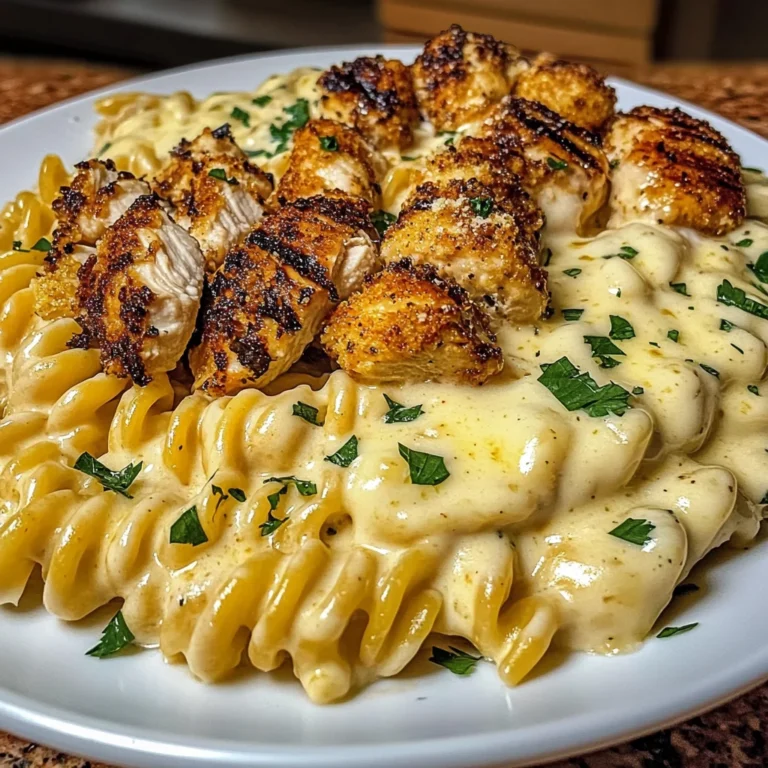 Garlic Parmesan Chicken with Velveeta Rotini Alfredo