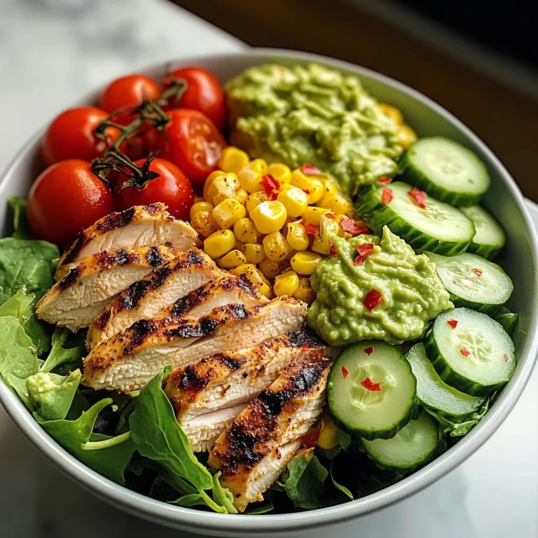 Grilled Chicken Power Bowl with Guac & Veggies
