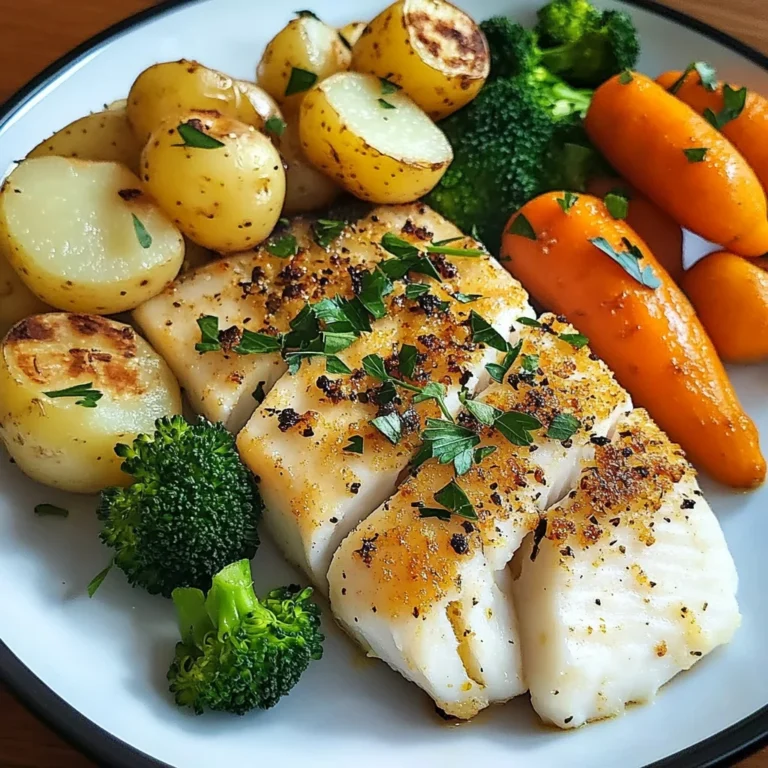 Herb-Crusted Fish with Steamed Veggies & Boiled Potatoes