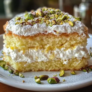 Lemon Pistachio Ricotta Cloud Cake