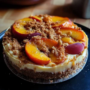 Peach Cobbler Cheesecake
