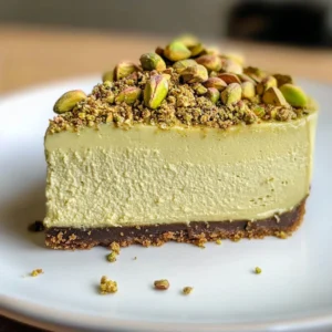 Pistachio Cheesecake With Pistachio Topping