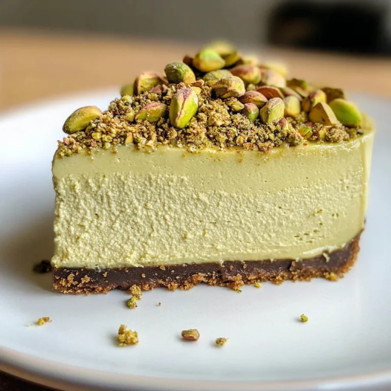 Pistachio Cheesecake With Pistachio Topping