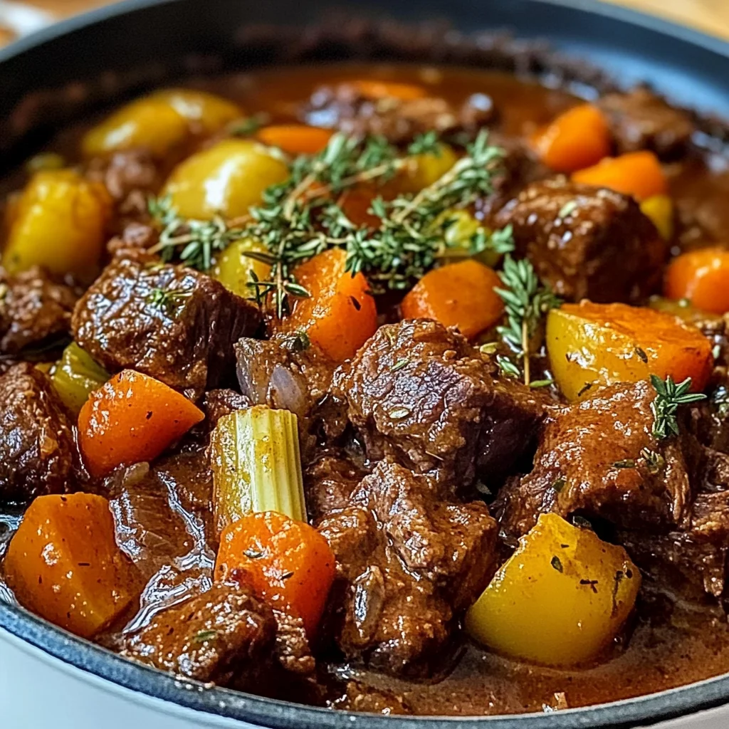 Slow-Baked Tuscan Beef Casserole with Rustic Vegetables