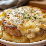 Smothered Pork Chop Scalloped Potato Casserole