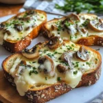 Toasts Cchicken hampignons Quatre Fromages