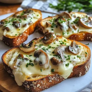 Toasts Cchicken hampignons Quatre Fromages