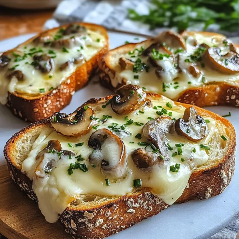 Toasts Cchicken hampignons Quatre Fromages