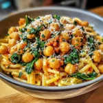Chickpea and Spinach Pasta