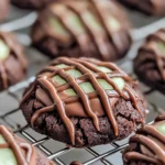 Chocolate Mint Thumbprint Cookies