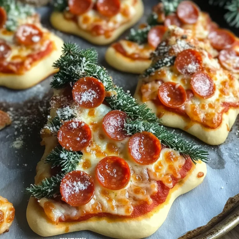 Christmas Tree Mini Pizzas