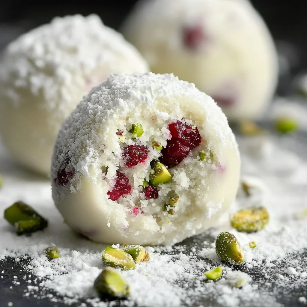 Cranberry Pistachio White Chocolate Truffles