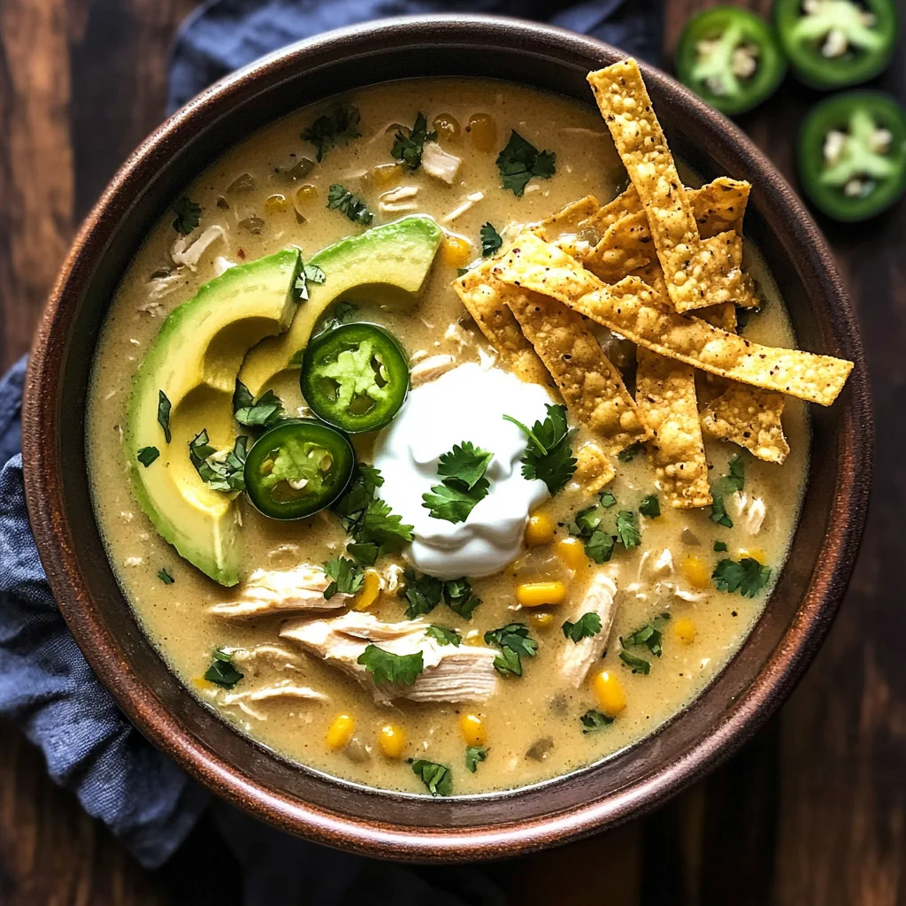 Flavorful Crockpot White Chicken Chili Soup