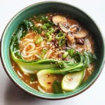 Ginger Garlic Noodle Soup with Bok Choy