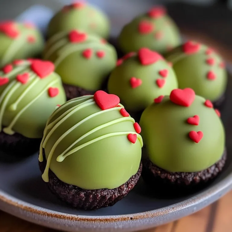 Grinch Oreo Balls with Red Velvet Oreos