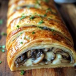 Irresistibly Easy Savory Mushroom & Gruyère Puff Pastry Braid