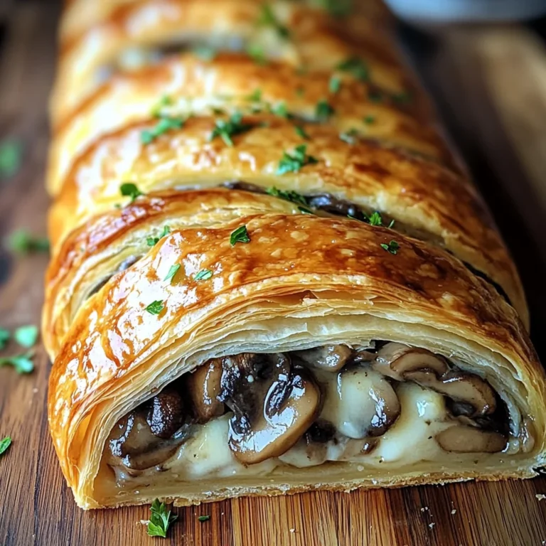 Irresistibly Easy Savory Mushroom & Gruyère Puff Pastry Braid