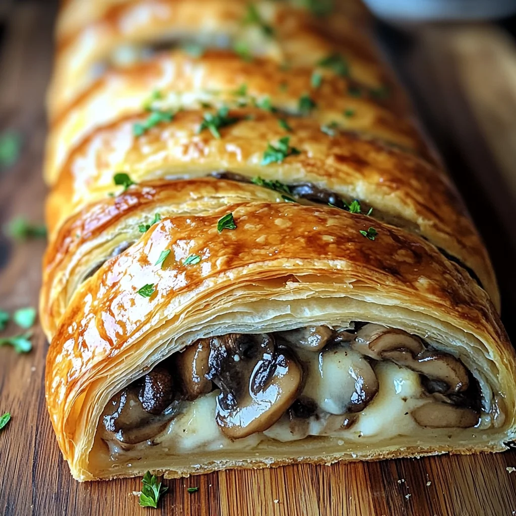 Irresistibly Easy Savory Mushroom & Gruyère Puff Pastry Braid