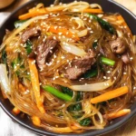 Japchae (Korean Glass Noodle Stir Fry)