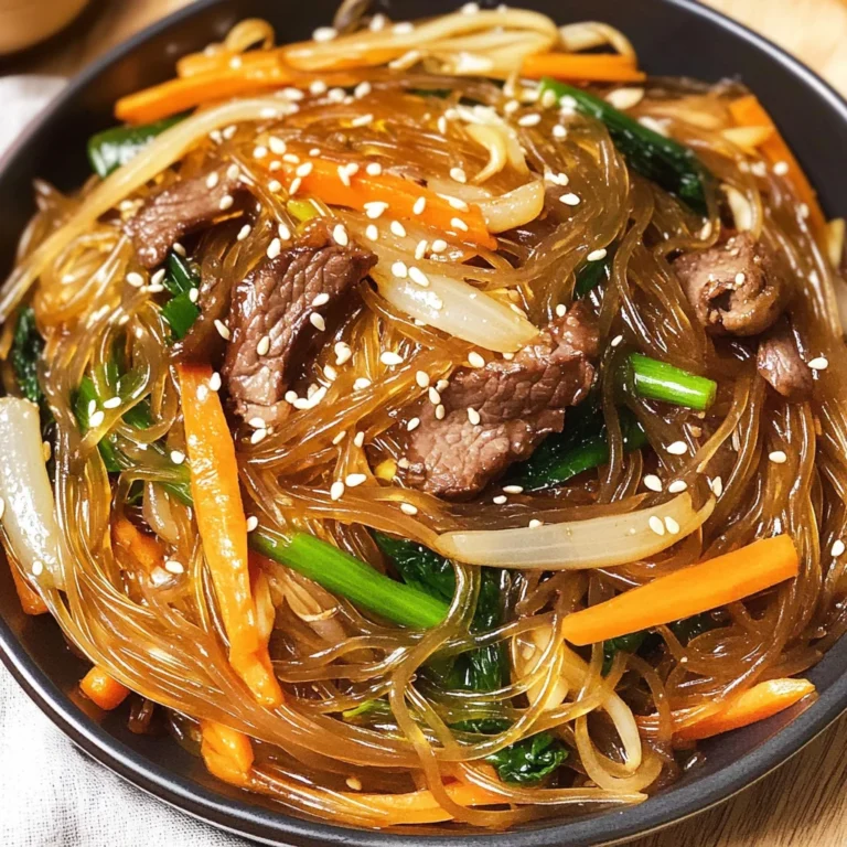 Japchae (Korean Glass Noodle Stir Fry)