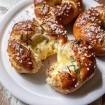 Mozzarella Stuffed Rosemary Parmesan Soft Pretzels
