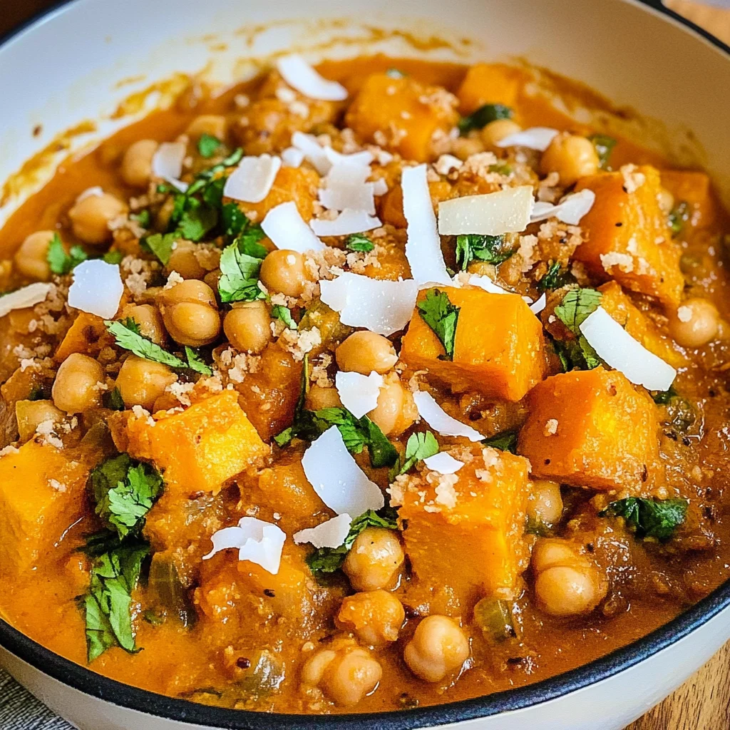 Pumpkin Curry with Chickpeas and Coconut